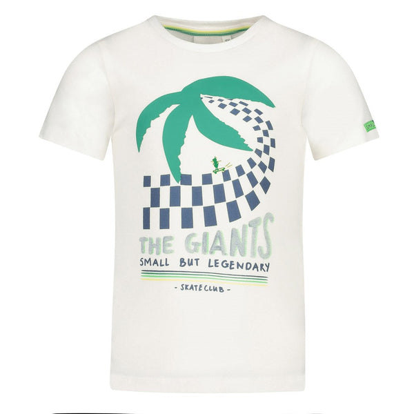 Jongens T-shirt - Explore More van Sturdy in de kleur Wit in maat 128.