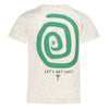 Jongens T-shirt - Explore More van Sturdy in de kleur Off white melange in maat 128.