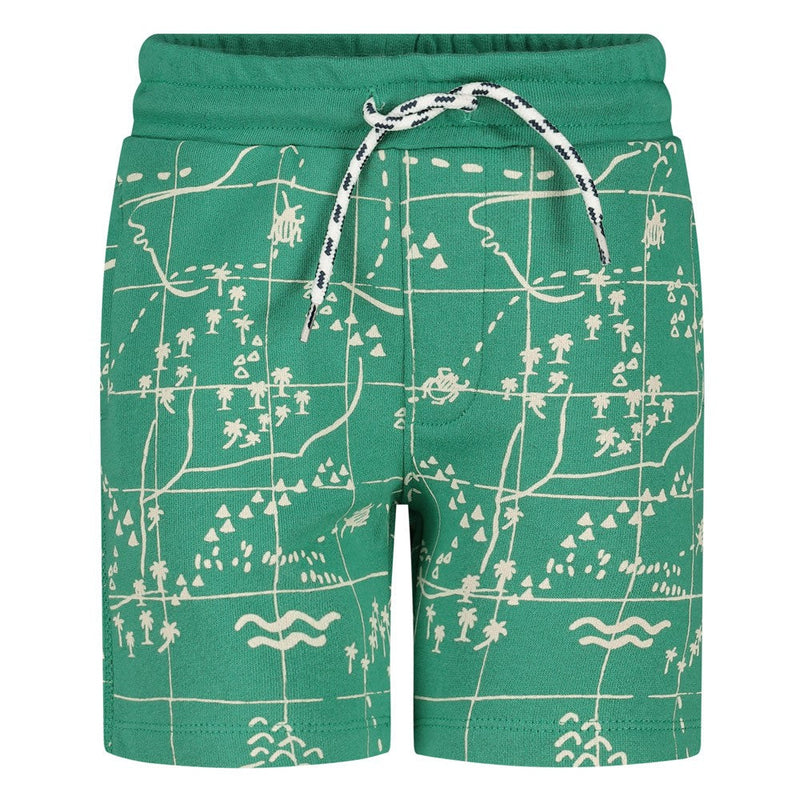 Jongens Short AOP - Explore More van Sturdy in de kleur Groen in maat 128.