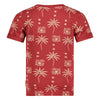 Jongens T-shirt AOP - Happy Rio van Sturdy in de kleur Brique in maat 128.
