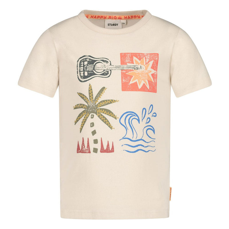 Jongens T-shirt - Happy Rio van Sturdy in de kleur Kit in maat 128.