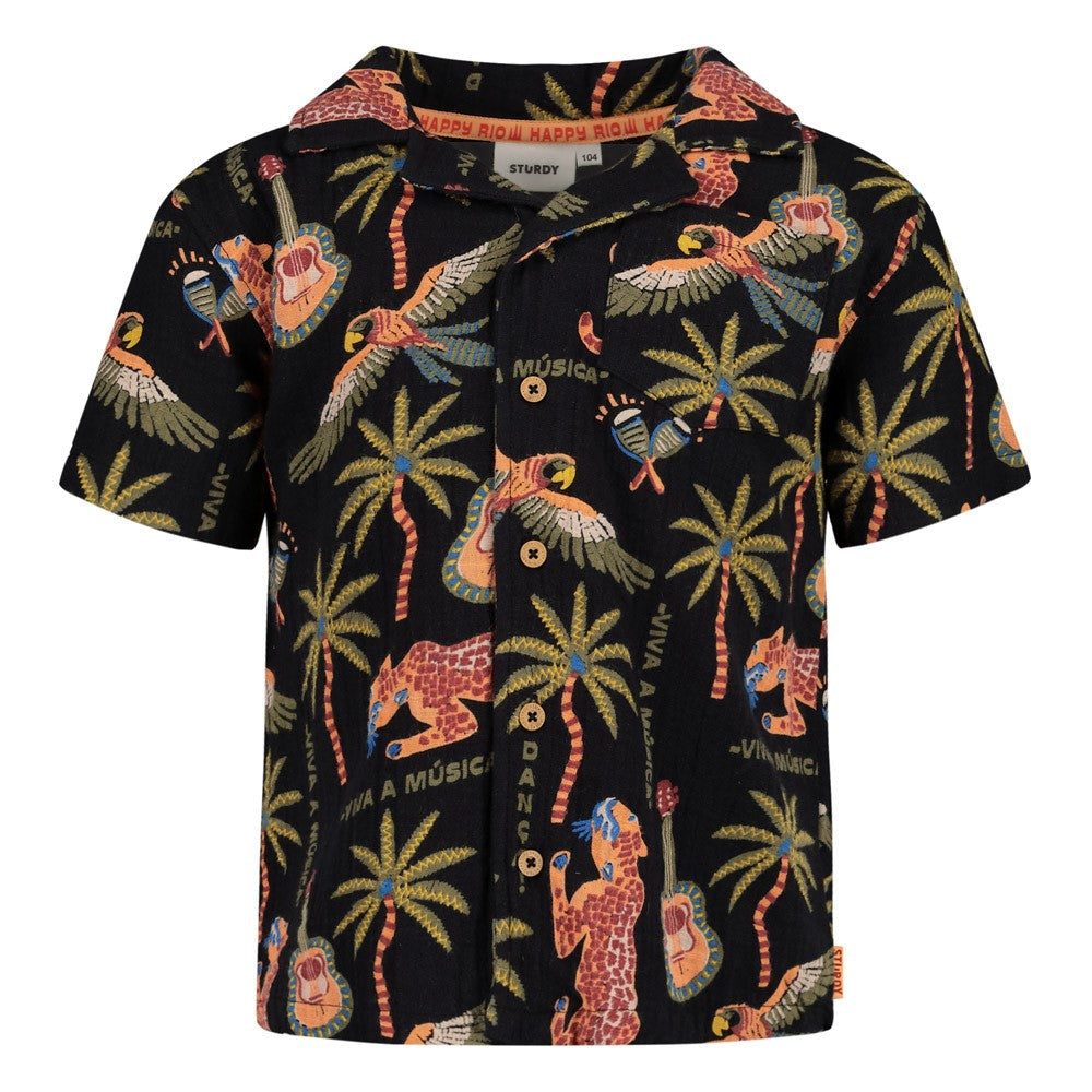 Sturdy Overhemd k/m AOP - Happy Rio