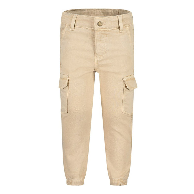 Jongens Cargo broek - Summer Denims van  in de kleur Zand in maat 128.