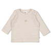 Unisexs Longsleeve rib met streep - Honey Bear van Feetje in de kleur Zand in maat 62.