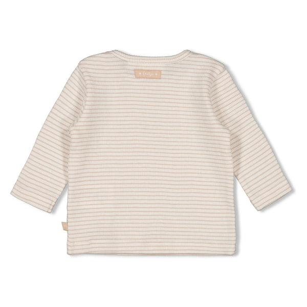 Feetje Longsleeve rib met streep - Honey Bear