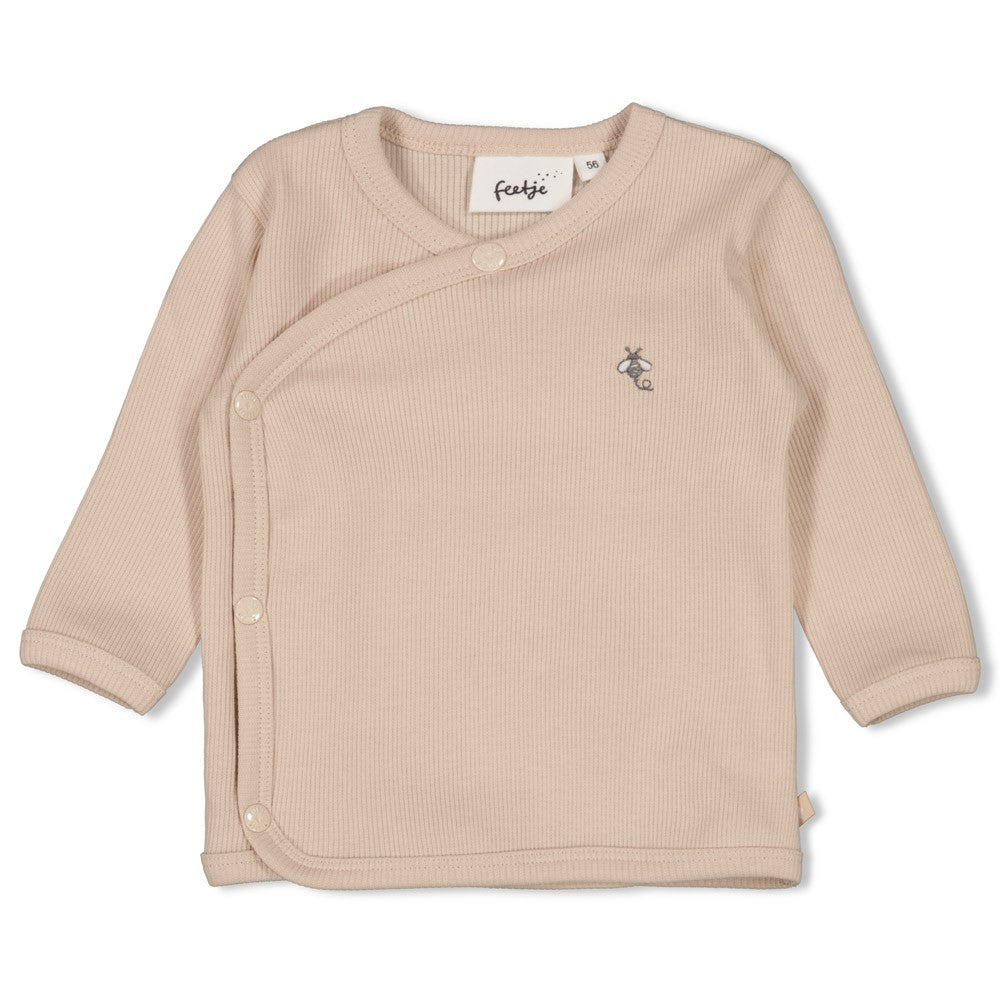 Feetje Overslagshirt rib - Honey Bear
