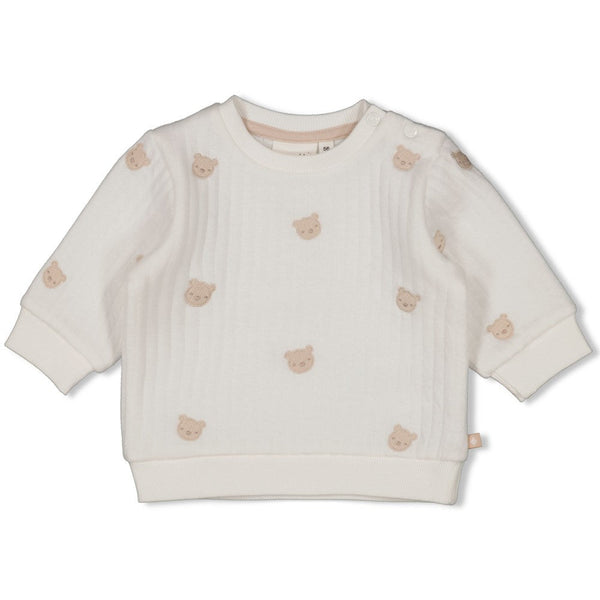 Unisexs Sweater AO embroidery - Honey Bear van Feetje in de kleur Offwhite in maat 62.