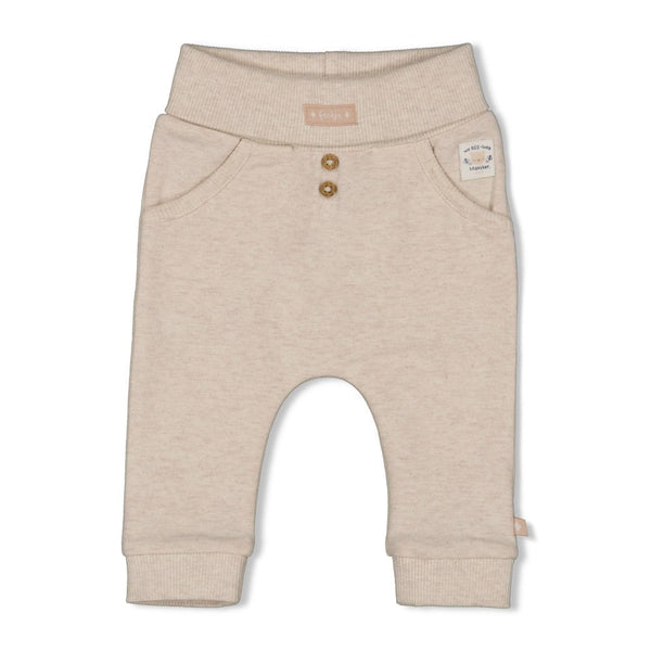Unisexs Broek - Honey Bear van Feetje in de kleur Offwhite melange in maat 62.