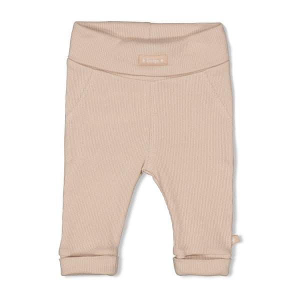 Unisexs Broek rib - Honey Bear van Feetje in de kleur Zand in maat 62.