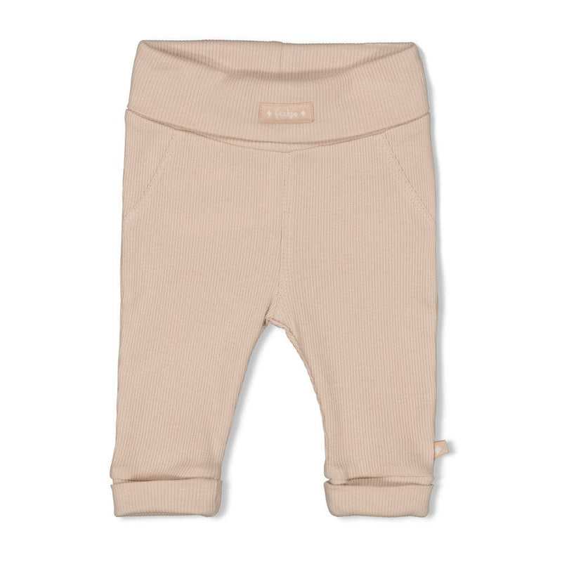 Unisexs Broek rib - Honey Bear van Feetje in de kleur Zand in maat 62.