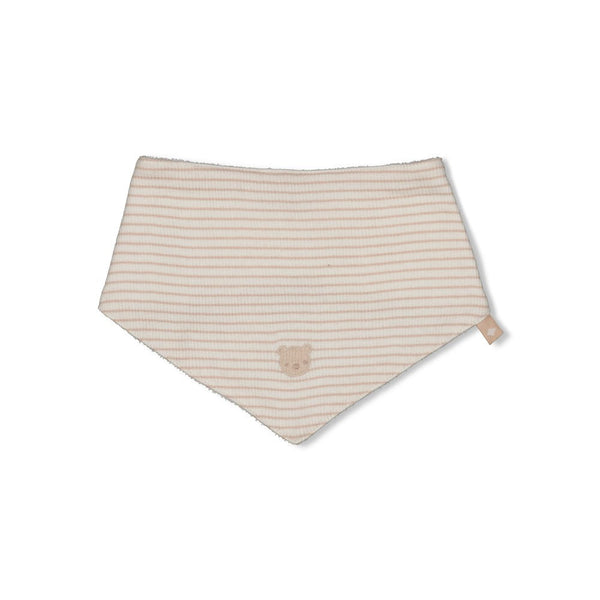 Unisexs Sjaal rib met streep - Honey Bear van Feetje in de kleur Zand in maat 1.