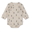 Unisexs Wikkelromper rib AOP - Sea Sweeties van Feetje in de kleur Offwhite melange in maat 62.