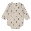 Unisexs Wikkelromper rib AOP - Sea Sweeties van Feetje in de kleur Offwhite melange in maat 62.