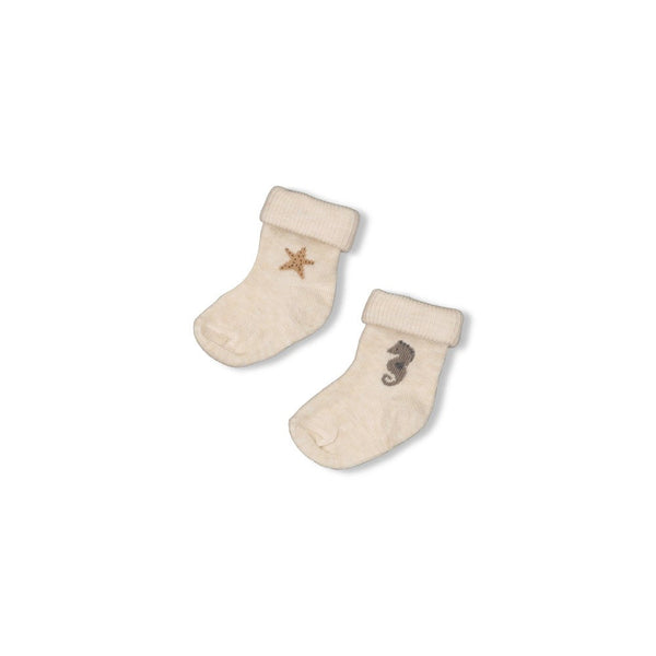 Unisexs Sokken - Sea Sweeties van Feetje in de kleur Offwhite melange in maat 50-56.