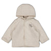Unisexs Omkeerbaar jasje met capuchon AOP - Sea Sweeties van Feetje in de kleur Offwhite melange in maat 62.