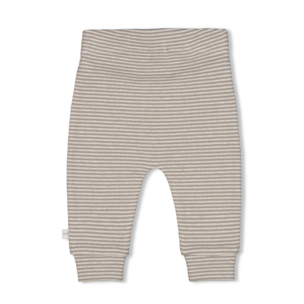 Unisexs Broek rib met streep - Sea Sweeties van Feetje in de kleur Grijs in maat 62.