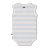 Jongens Romper rib met streep k/m - Blue Ocean van Feetje in de kleur Blauw in maat 62.