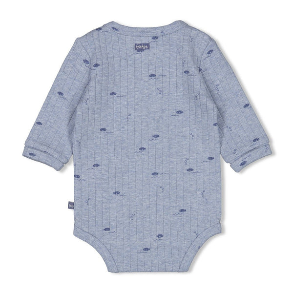 Feetje Romper rib AOP - Blue Ocean