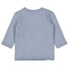 Jongens Overslagshirt rib - Blue Ocean van Feetje in de kleur Blauw melange in maat 62.