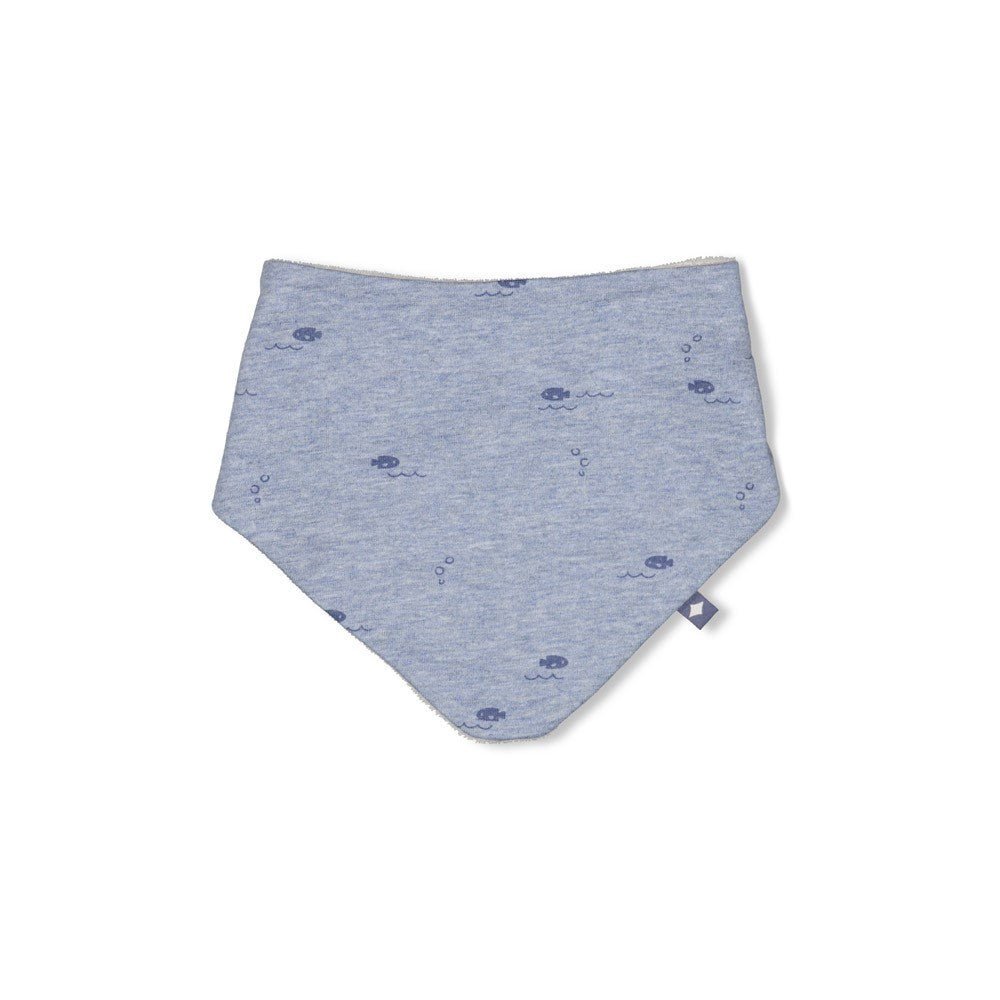 Jongens Sjaal AOP - Blue Ocean van Feetje in de kleur Blauw melange in maat 1.