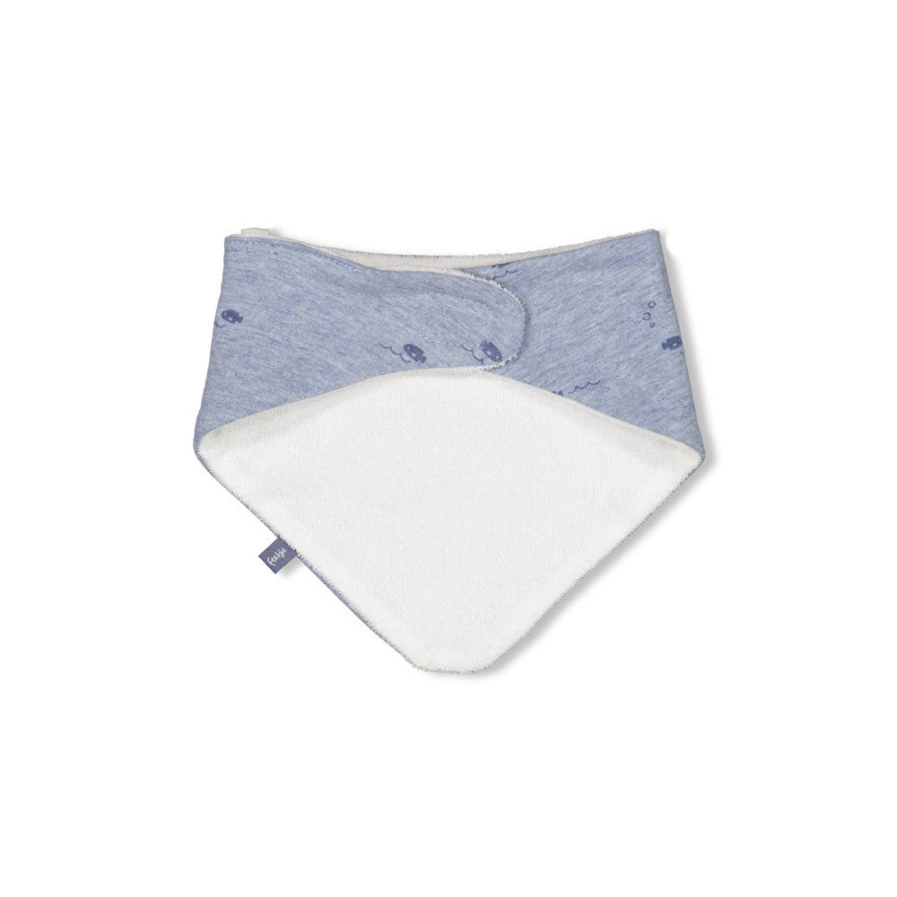 Jongens Sjaal AOP - Blue Ocean van Feetje in de kleur Blauw melange in maat 1.