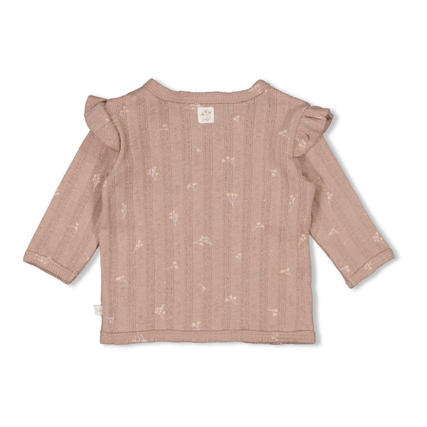 Feetje Overslagshirt pointelle rib AOP - Delicate Flower
