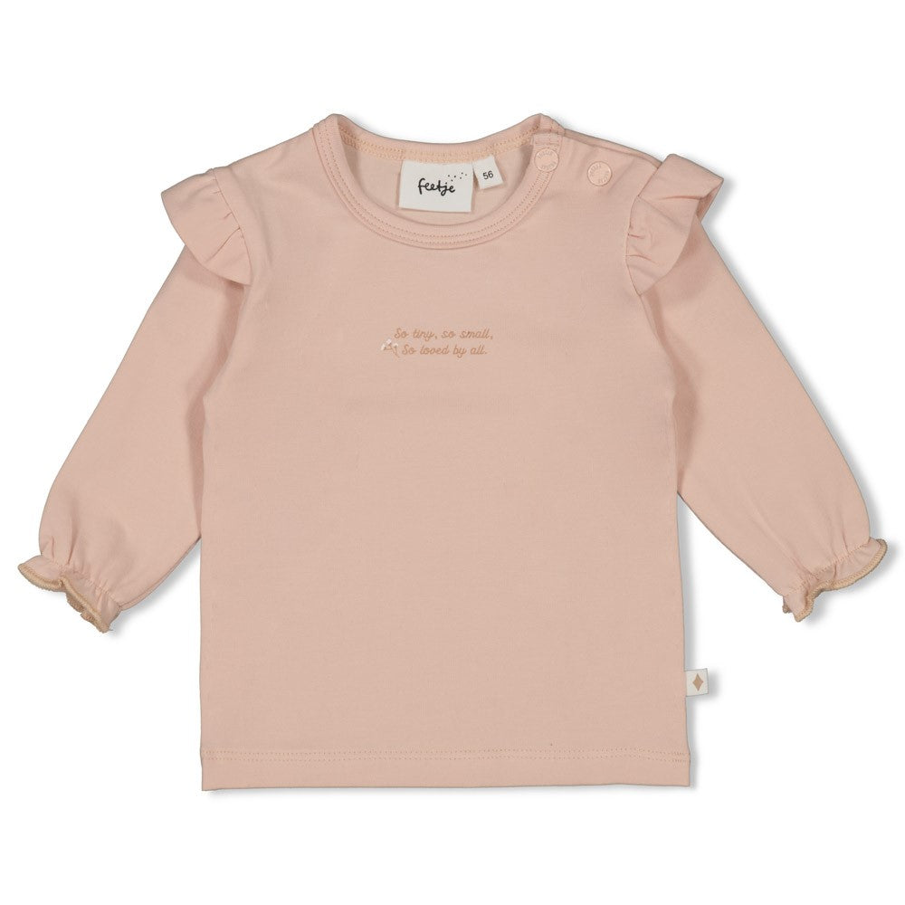 Meisjes Longsleeve - Delicate Flower van Feetje in de kleur l.Roze in maat 62.