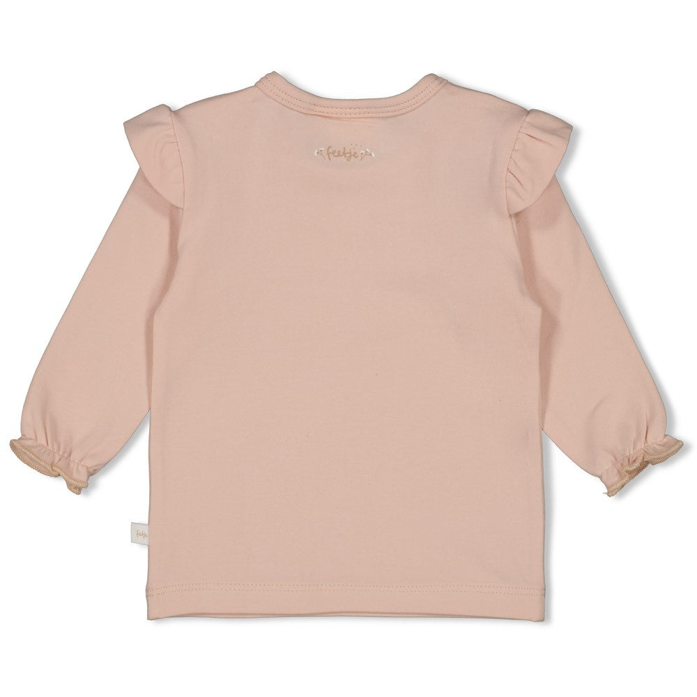 Meisjes Longsleeve - Delicate Flower van Feetje in de kleur l.Roze in maat 62.