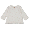 Meisjes Longsleeve ruches crinkle AOP - Delicate Flower van Feetje in de kleur Offwhite in maat 62.