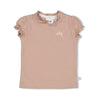 Meisjes T-shirt - Delicate Flower van Feetje in de kleur Taupe in maat 62.