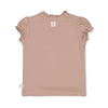 Meisjes T-shirt - Delicate Flower van Feetje in de kleur Taupe in maat 62.