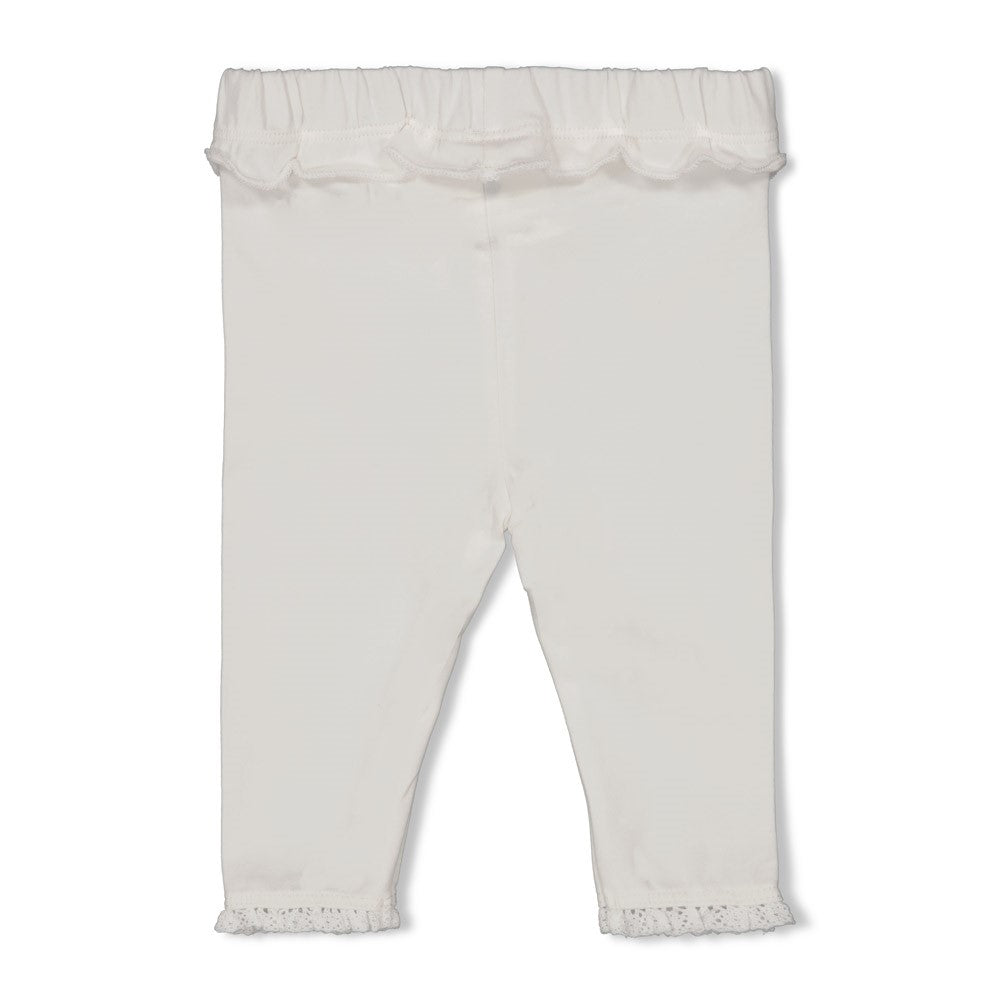 Meisjes Legging - Delicate Flower van Feetje in de kleur Offwhite in maat 62.