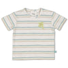 Jongens T-shirt streep - You Croc my World van Feetje in de kleur Offwhite in maat 86.