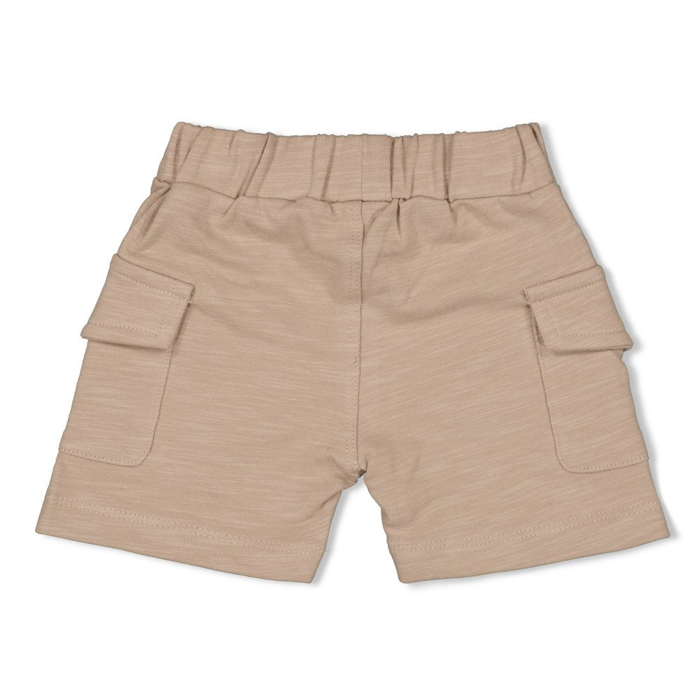 Jongens Short - You Croc my World van Feetje in de kleur Taupe in maat 86.