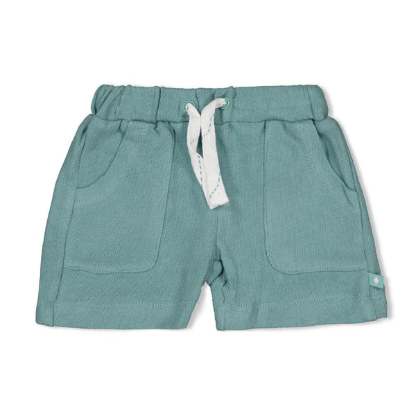 Jongens Short - You Croc my World van Feetje in de kleur Zeegroen in maat 86.