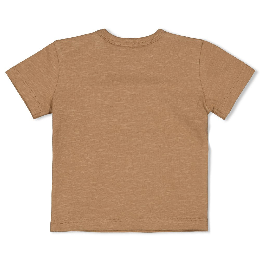 Jongens T-shirt - Sssiesta van Feetje in de kleur Camel in maat 86.