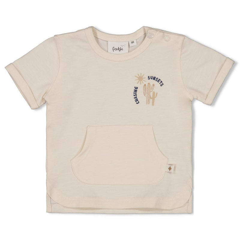 Jongens T-shirt - Sssiesta van Feetje in de kleur Offwhite in maat 86.