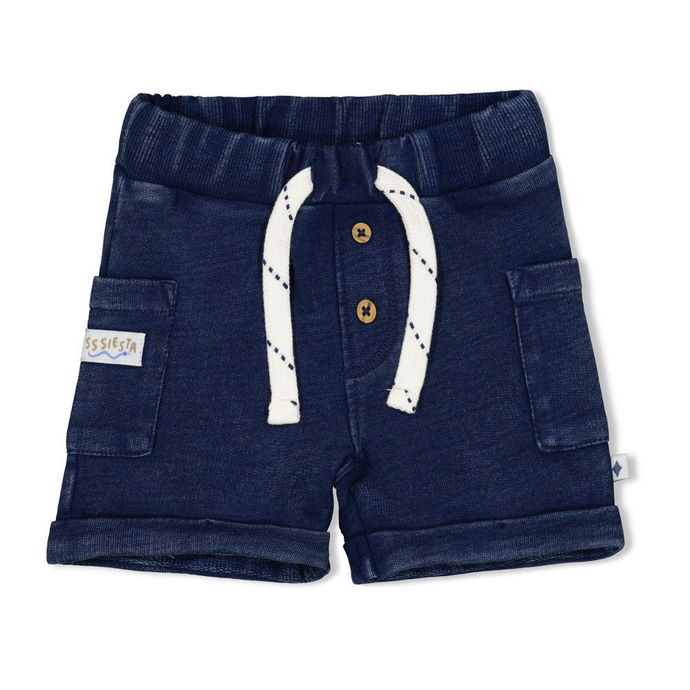 Jongens Short jogg denim - Sssiesta van Feetje in de kleur Indigo in maat 86.