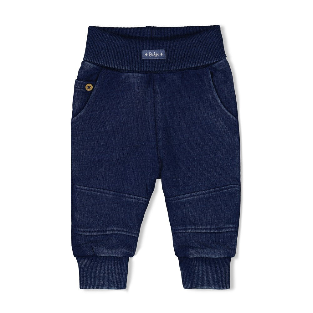 Jongens Broek jogg denim - Sssiesta van Feetje in de kleur Indigo in maat 86.
