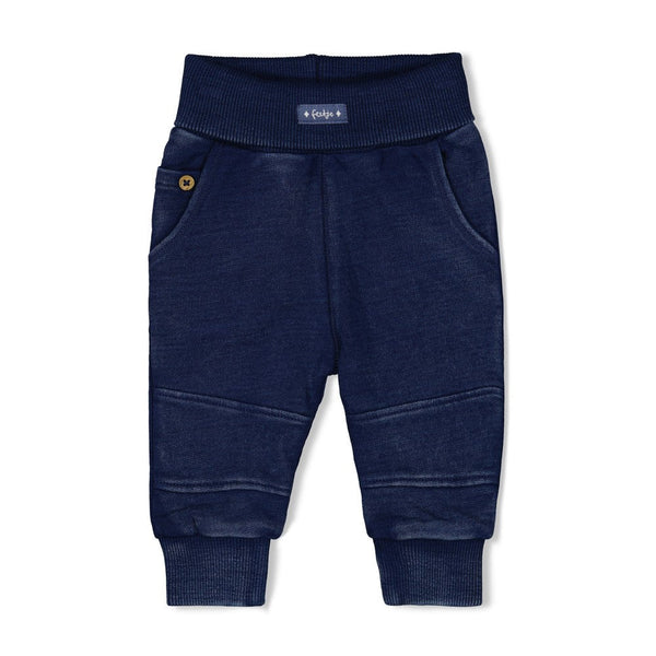 Jongens Broek jogg denim - Sssiesta van Feetje in de kleur Indigo in maat 86.