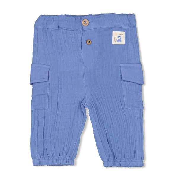 Jongens Broek mousseline - Sssiesta van Feetje in de kleur Blauw in maat 86.