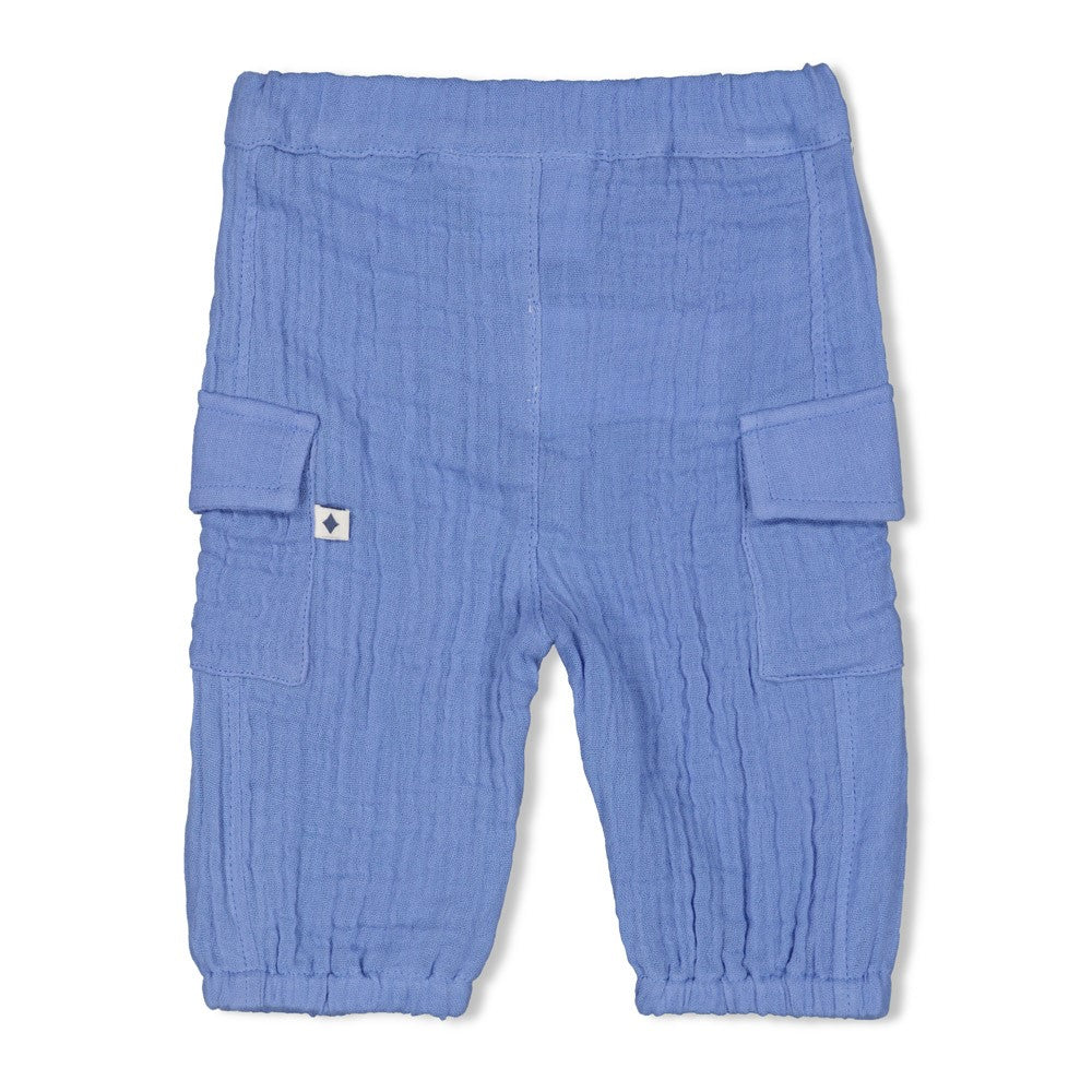 Jongens Broek mousseline - Sssiesta van Feetje in de kleur Blauw in maat 86.