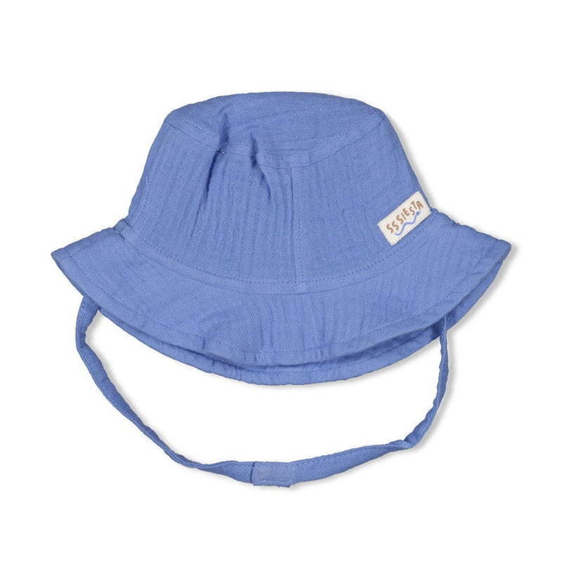 Jongens Zonnehoed mousseline - Sssiesta van Feetje in de kleur Blauw in maat 1.