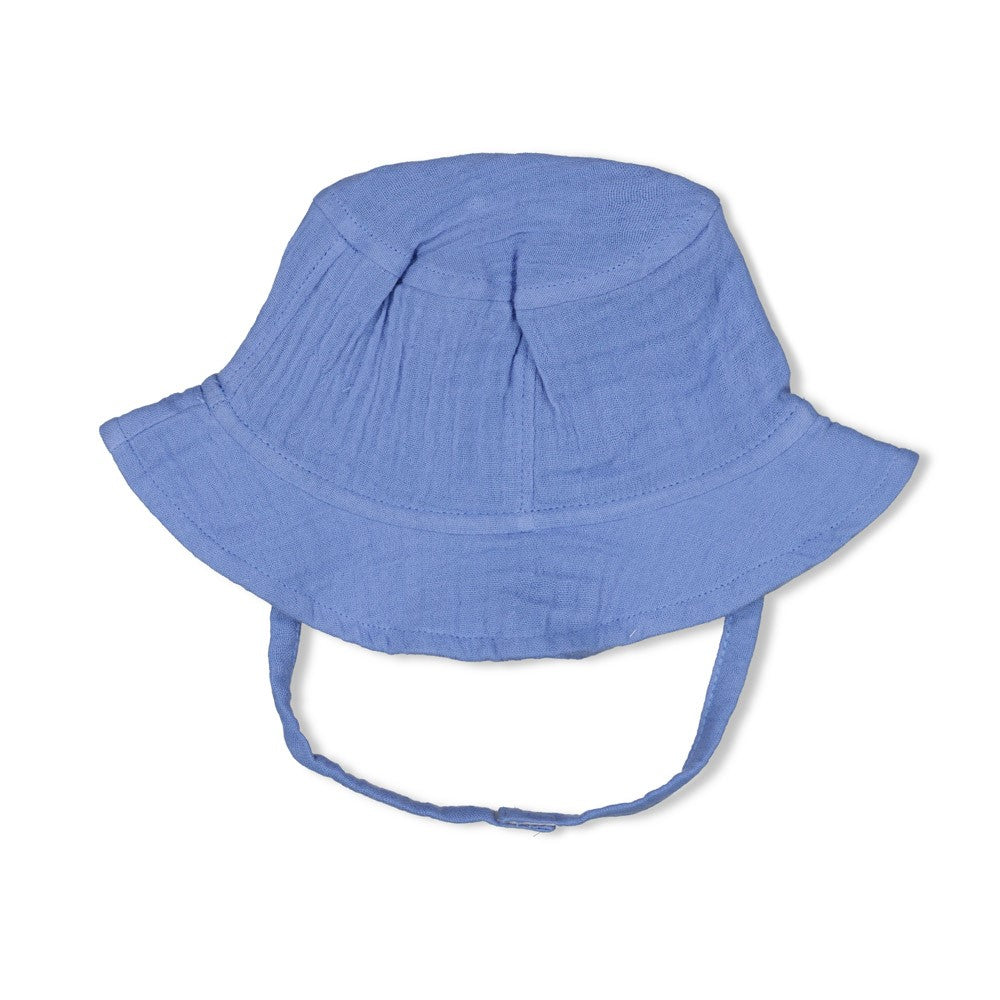 Jongens Zonnehoed mousseline - Sssiesta van Feetje in de kleur Blauw in maat 1.