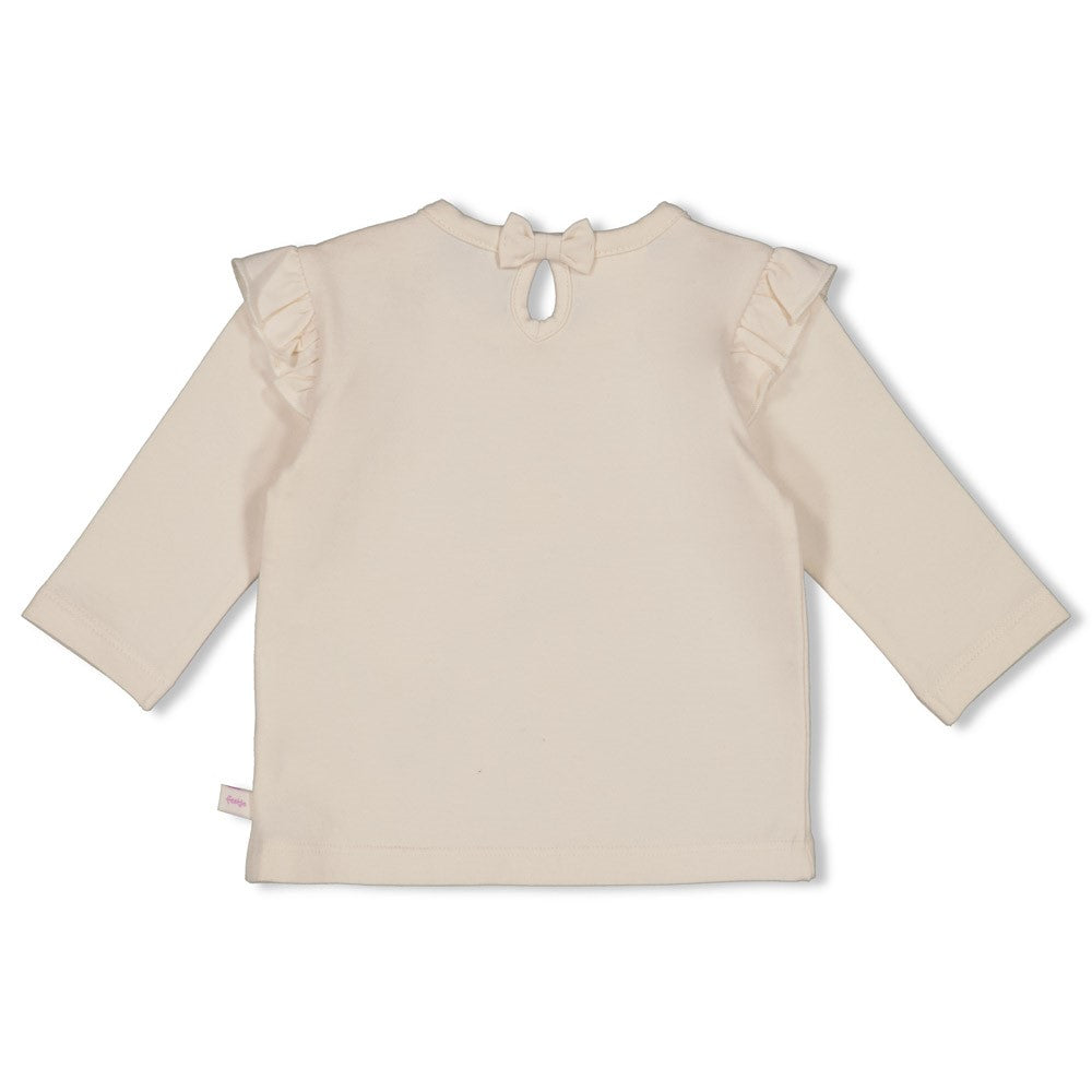 Meisjes Longsleeve - Flower Ranch van Feetje in de kleur Offwhite in maat 86.