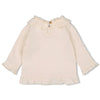 Meisjes Longsleeve met kraag - Flower Ranch van Feetje in de kleur Offwhite in maat 86.