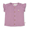 Meisjes Top pointelle rib - Flower Ranch van Feetje in de kleur Violet in maat 86.