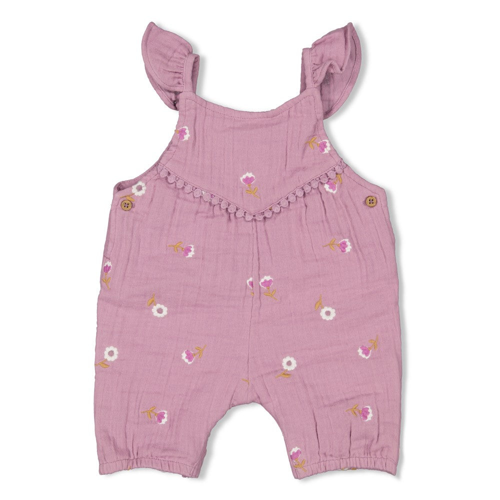 Meisjes Jumpsuit mousseline AO embroidery - Flower Ranch van Feetje in de kleur Violet in maat 86.