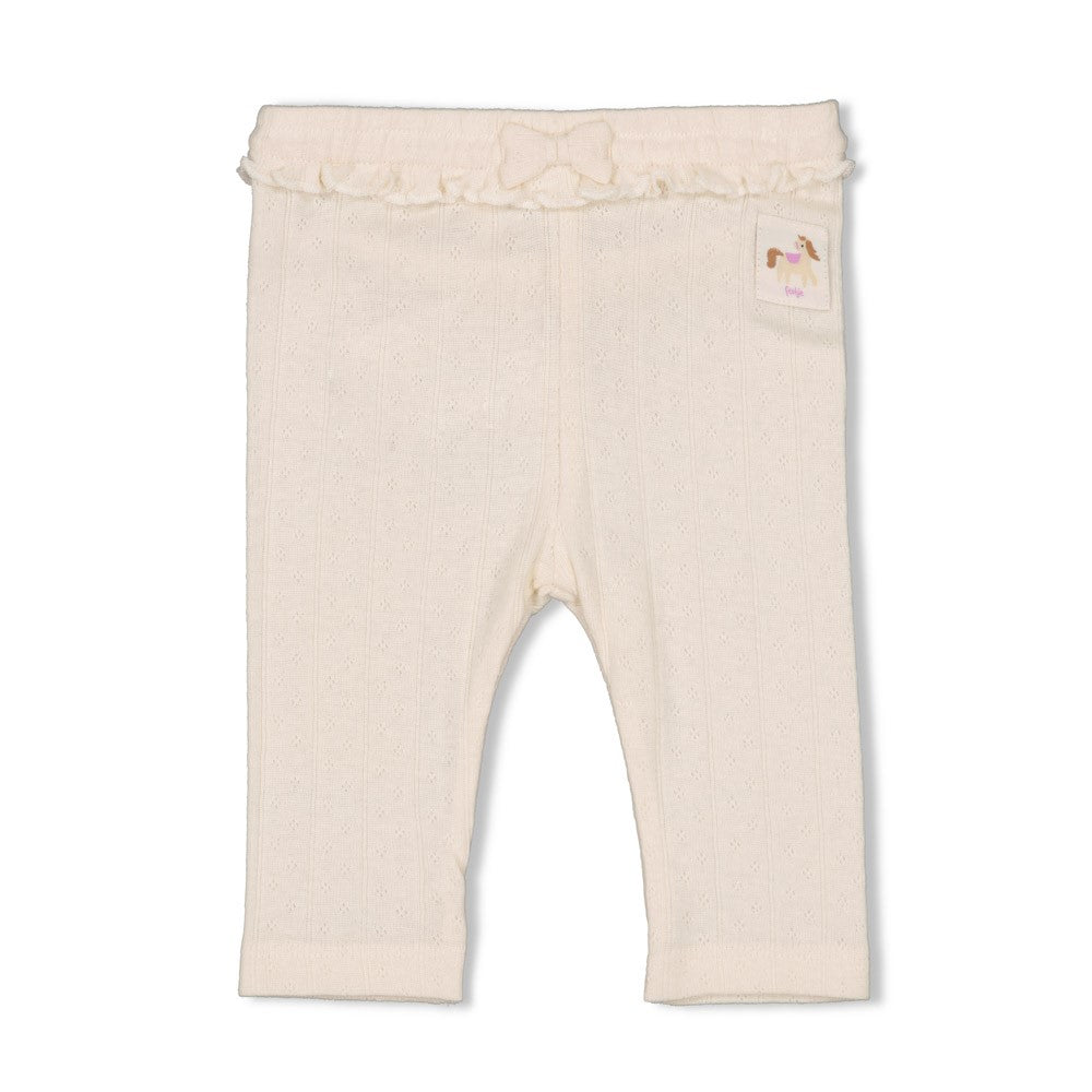 Meisjes Legging - Flower Ranch van Feetje in de kleur Offwhite in maat 86.