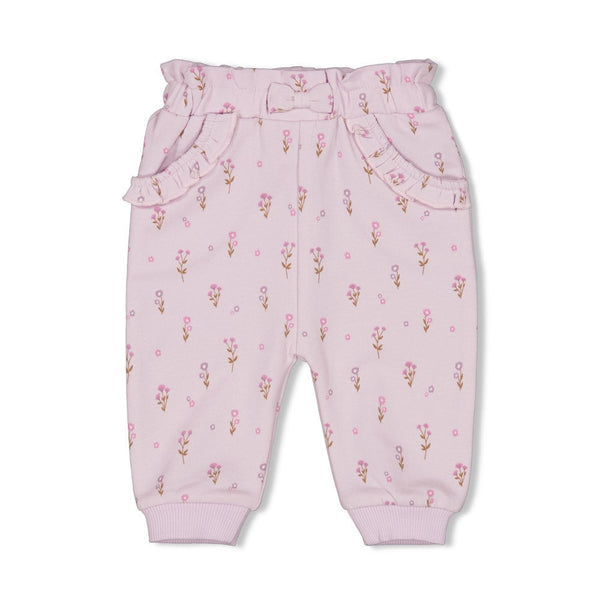 Meisjes Broek AOP - Flower Ranch van Feetje in de kleur Lila in maat 86.